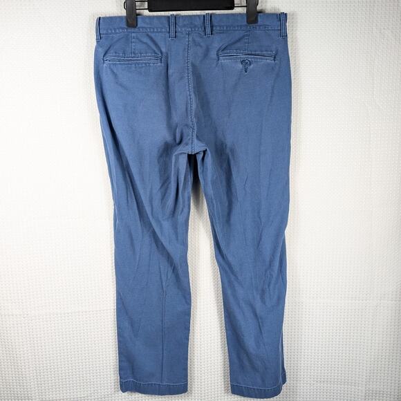 J.Crew Sutton Pants 34x30 Mens Blue Cotton Chino Straight Fit Casual Workwear - Picture 2 of 4